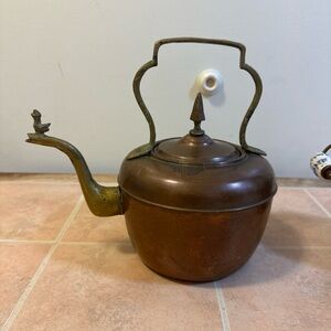 Antique copper & Brass Teapot with cooper pot